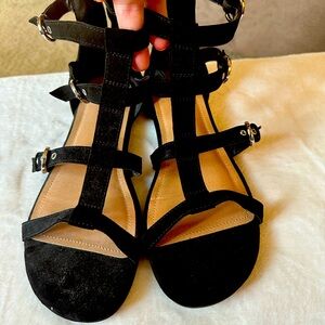 Black and Tan Strappy sandals